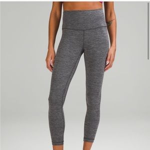 LULULEMON size 2 heather graphite grey align high rise leggings 25”